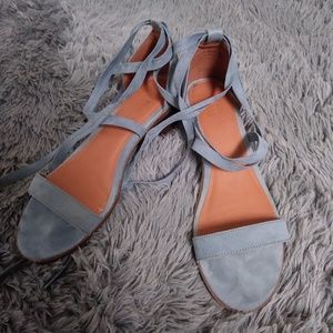 Blue Tie Sandals